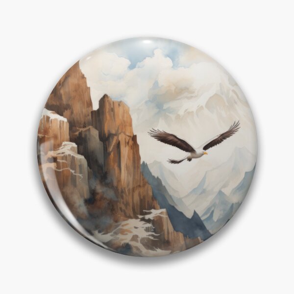 Item preview, Mountain Landscapes with Eagles, Cliffs, and Clouds designed and sold by Zoomie-s.