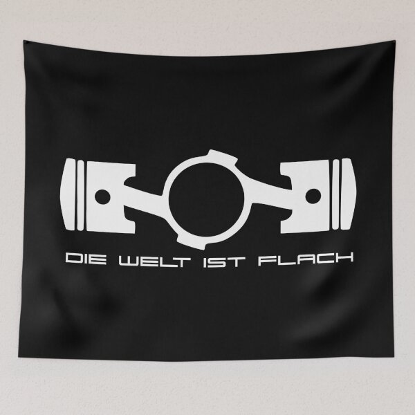 Item preview, Die Welt Ist Flach - The World Is Flat (white) designed and sold by Throttle & Threads.