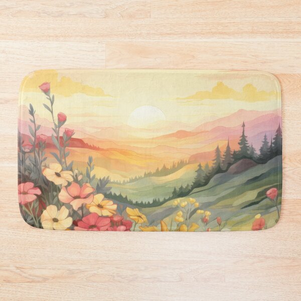 Item preview, Mountain Landscapes with Wildflowers, Rolling Hills, and Sunrise designed and sold by Zoomie-s.