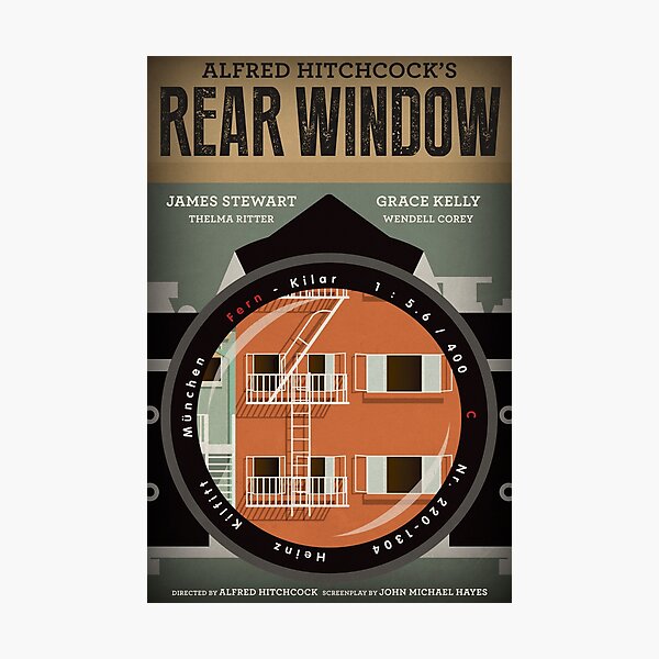 Rear Window alternative movie poster Photographic Print