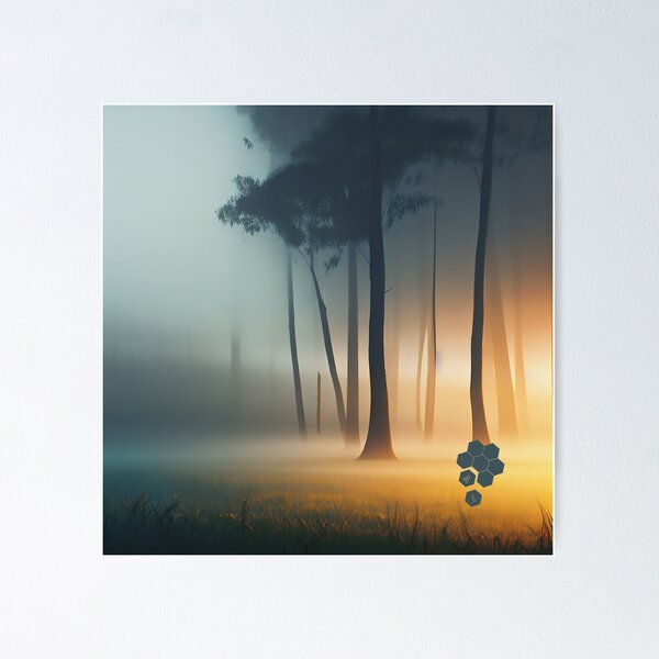 Item preview, Misty Dawn in Autumn Woods designed and sold by AwakenedAlchemy9.