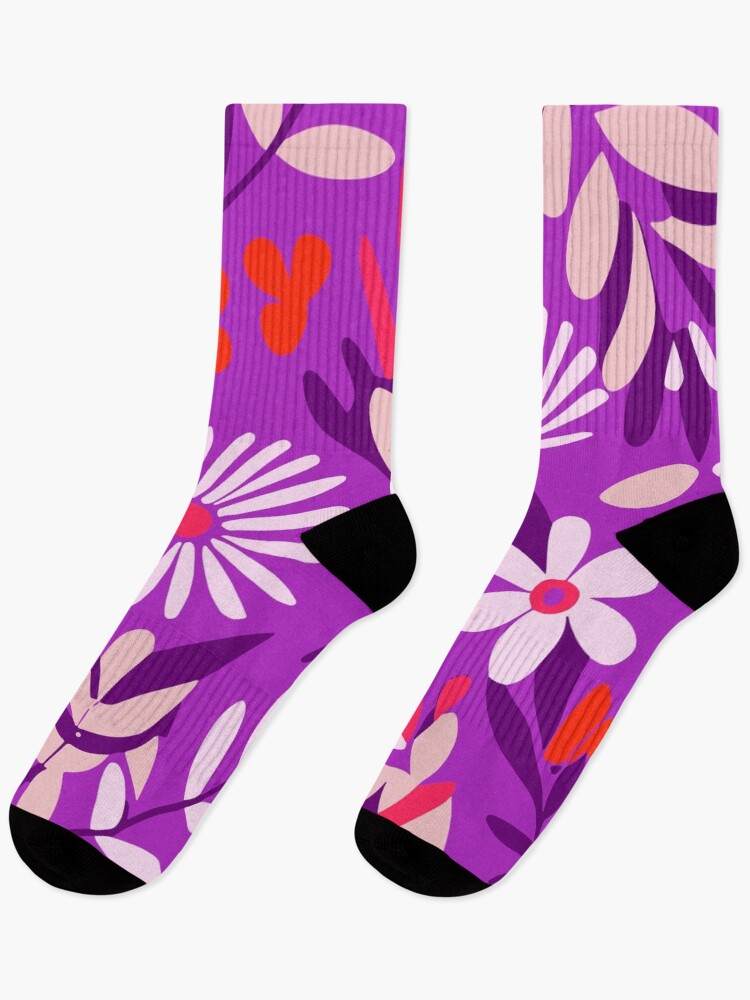 Thumbnail 1 of 5, Socks, Floral pattern designed and sold by timegraf.