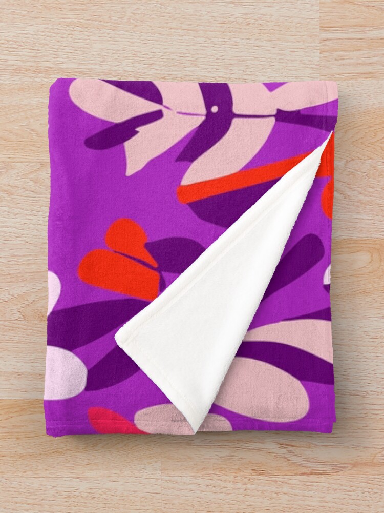 Thumbnail 3 of 6, Throw Blanket, Floral pattern designed and sold by timegraf.