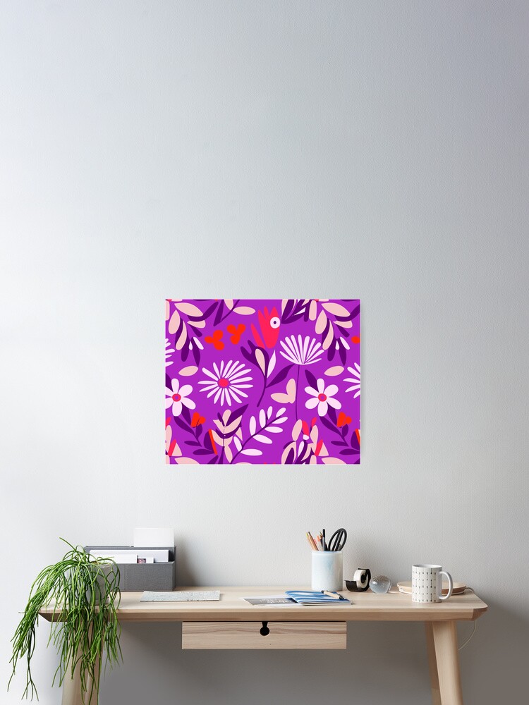 Thumbnail 2 of 3, Poster, Floral pattern designed and sold by timegraf.
