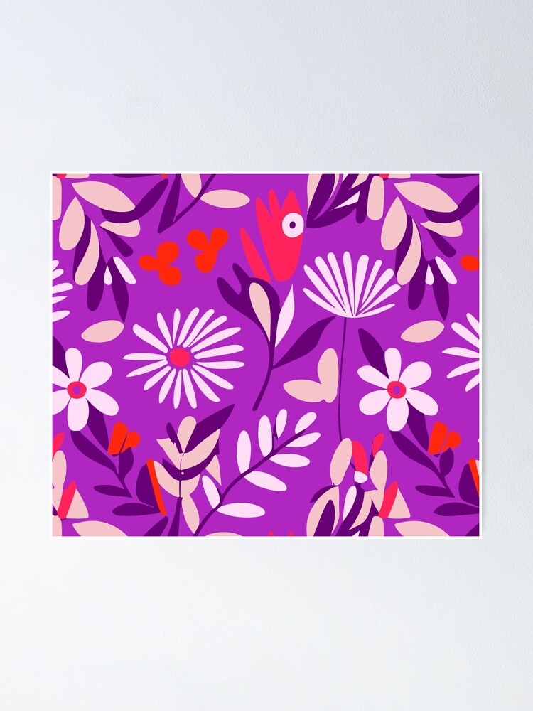 Thumbnail 1 of 3, Poster, Floral pattern designed and sold by timegraf.