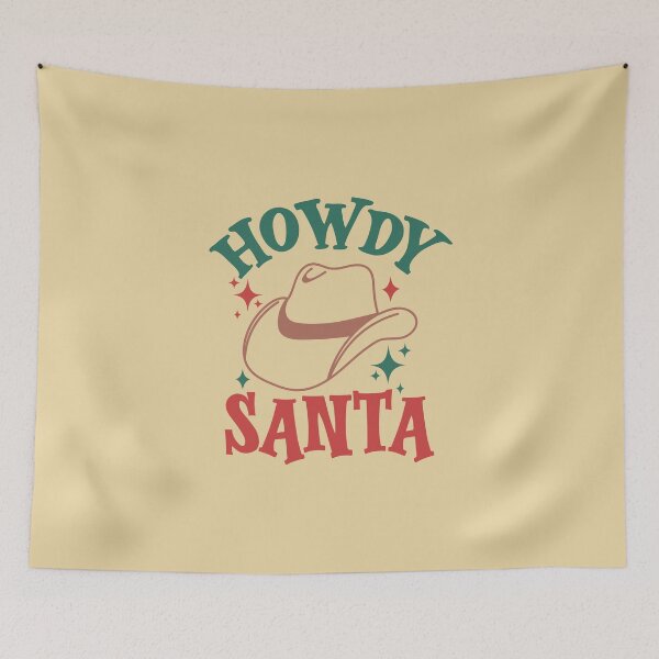 Item preview, Howdy Santa Cowboy Hat Western Christmas designed and sold by ArtMeetsPizza.