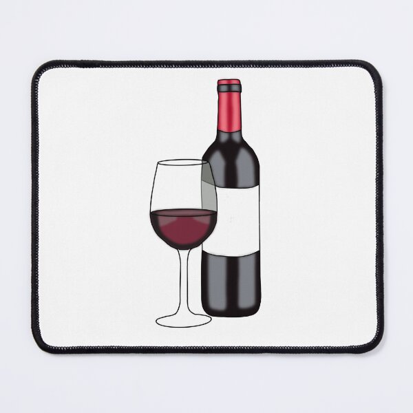 Item preview, Wine bottle with wine glass designed and sold by TagArtCreative.