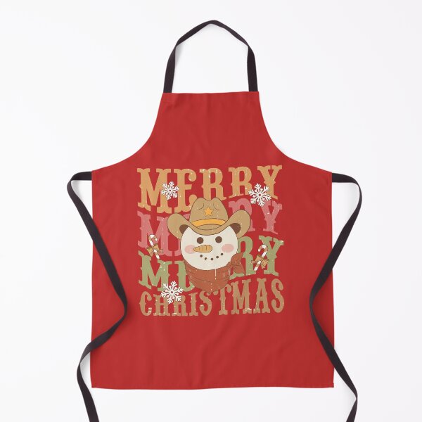 Item preview, Country Snowman Cowboy Merry Merry Merry Christmas designed and sold by ArtMeetsPizza.