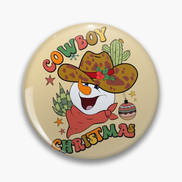 Item preview, Snowman Cowboy Hat Western Cactus Christmas designed and sold by ArtMeetsPizza.