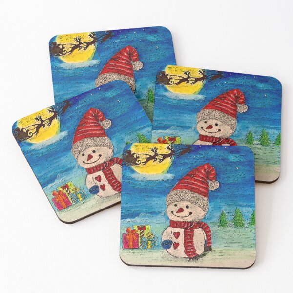 Item preview, Snowman Eagerly Awaiting Santa designed and sold by gleefulme.