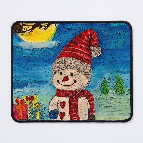 Item preview, Snowman Eagerly Awaiting Santa designed and sold by gleefulme.