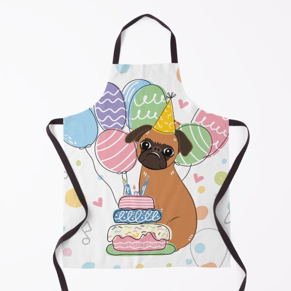 Item preview, Red Smooth-coated Brussels Griffon Dog Birthday Party 2 designed and sold by Lulupainting.