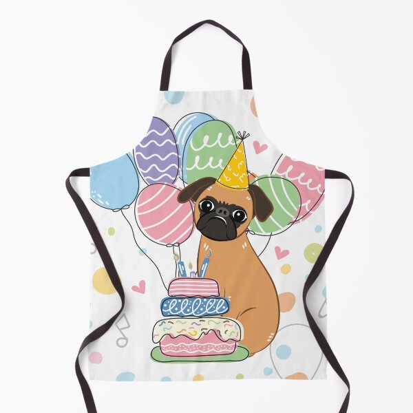 Item preview, Red Smooth-coated Brussels Griffon Dog Birthday Party 3 designed and sold by Lulupainting.
