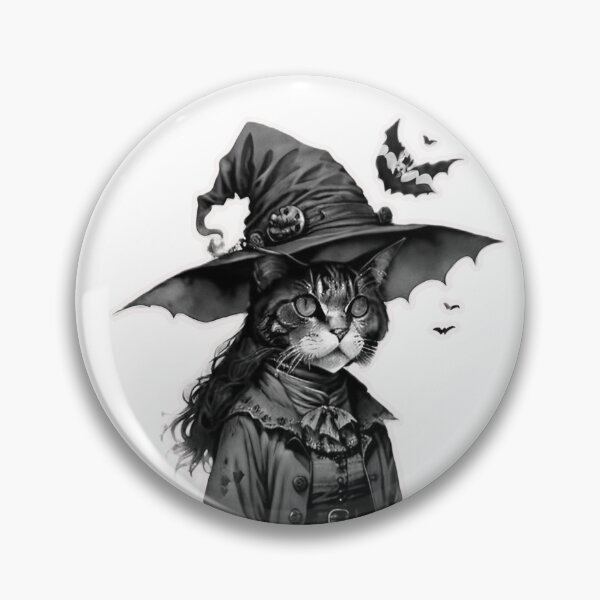 Item preview, Cute Witch cat Halloween  Hallows Eve Art  designed and sold by sdartproject.