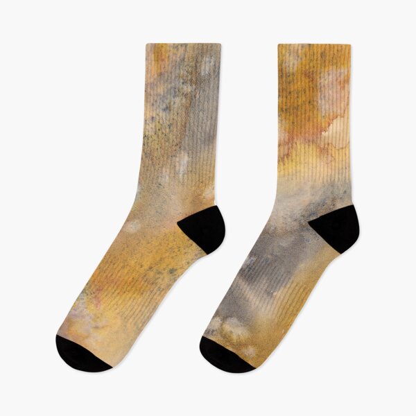 Item preview, Golden Yellow and Brown Abstract Watercolor Painting designed and sold by Valerie Englehart.