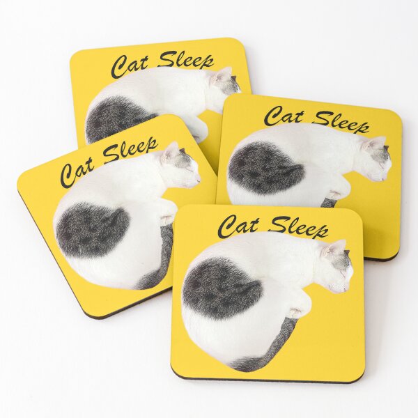 Item preview, Cat sleep yellow background on shirt designed and sold by ipuyida1.