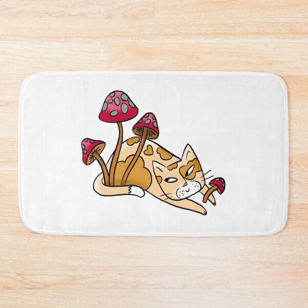 Item preview, The cat in amongst the mushrooms designed and sold by jasmineberry.