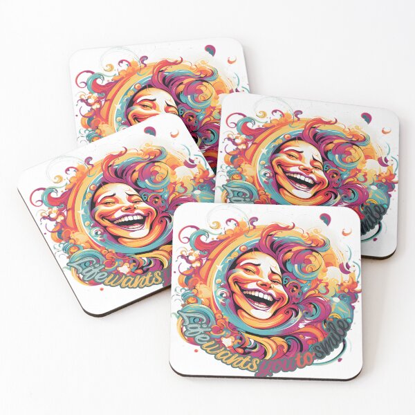 Item preview, Happy Smiley Face, Colorful Abstract designed and sold by alaa-mously.