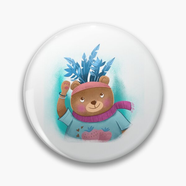Item preview, Teddy bear in a feathered head dress designed and sold by jasmineberry.