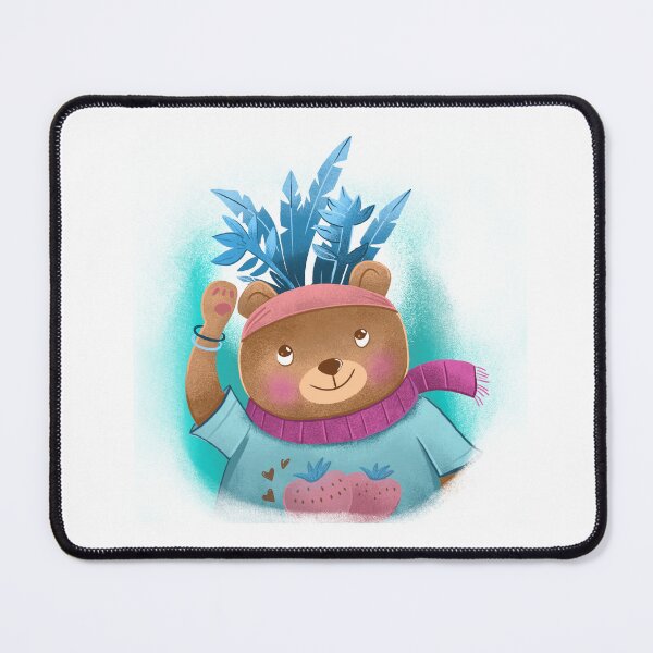 Item preview, Teddy bear in a feathered head dress designed and sold by jasmineberry.