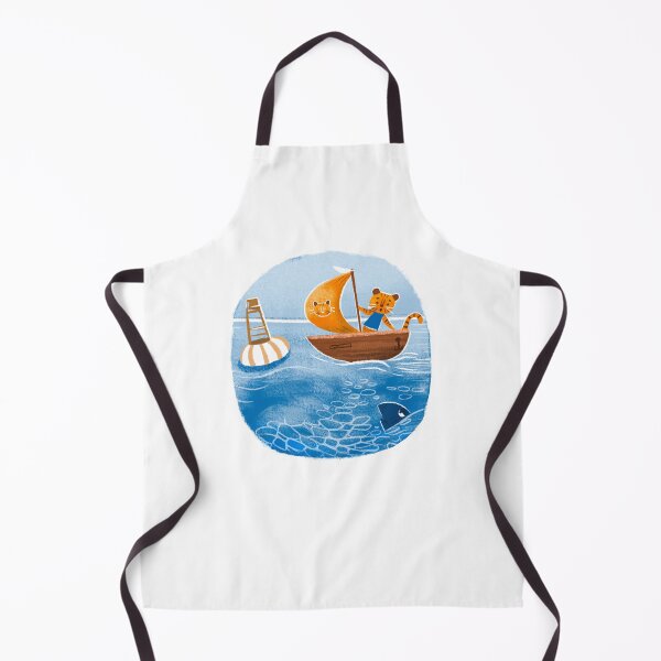 Item preview, Tiger cat on the ocean waves designed and sold by jasmineberry.