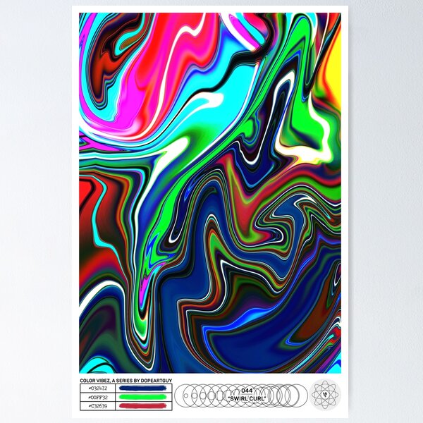 Swirl Curl | Color Vibez 044 Poster