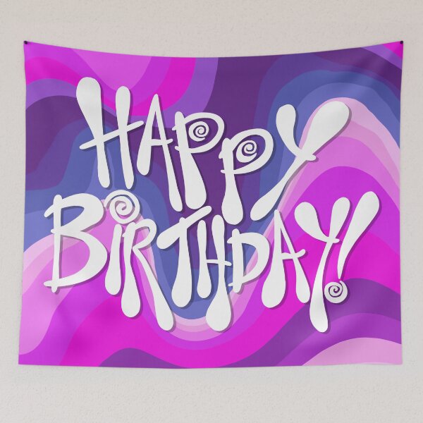 Item preview, “Happy Birthday!” 2 | Groovy Digital Design designed and sold by LiseHoltArt.