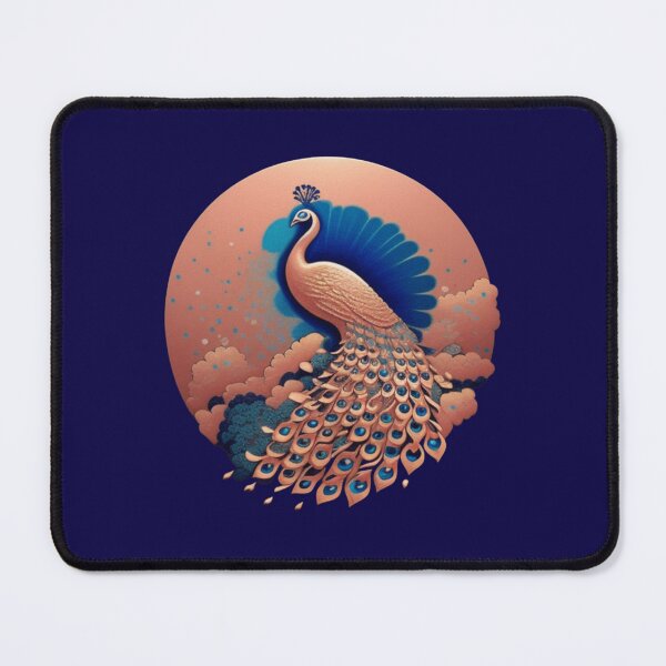 Item preview, Rose gold blue Peacock designed and sold by Roxburylane.