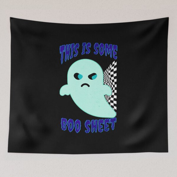 Item preview, This Is Some Boo Sheet Funny Halloween Ghost Scary Checkered Flag Racing Ghost Vibes  designed and sold by CarantinedChaos.