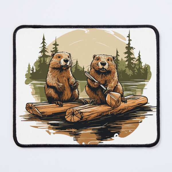Item preview, Beavers on a log Vintage designed and sold by GhostGolden.