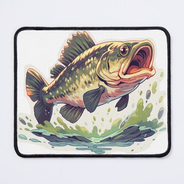 Item preview, Largemouth bass illustration designed and sold by Skeezips.