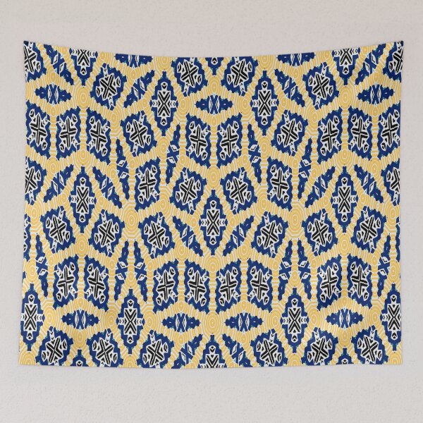 Item preview, Geometrical shapes, Yellow, Blue, White, Patterns, Busy Patterns and Shapes, Diamonds, Squares, Rectangles  designed and sold by BirdsnStuff.