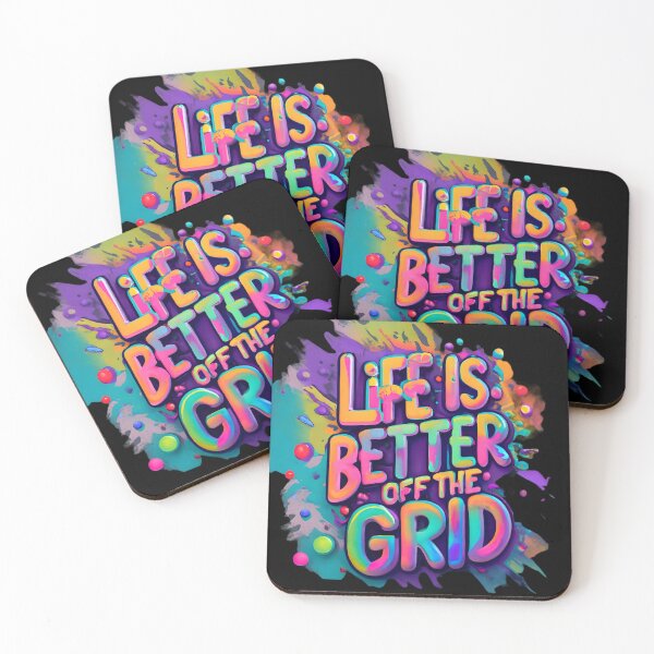 Item preview, Life Is Better Off The Grid, Colorful Design designed and sold by RiffRaffGraffix.