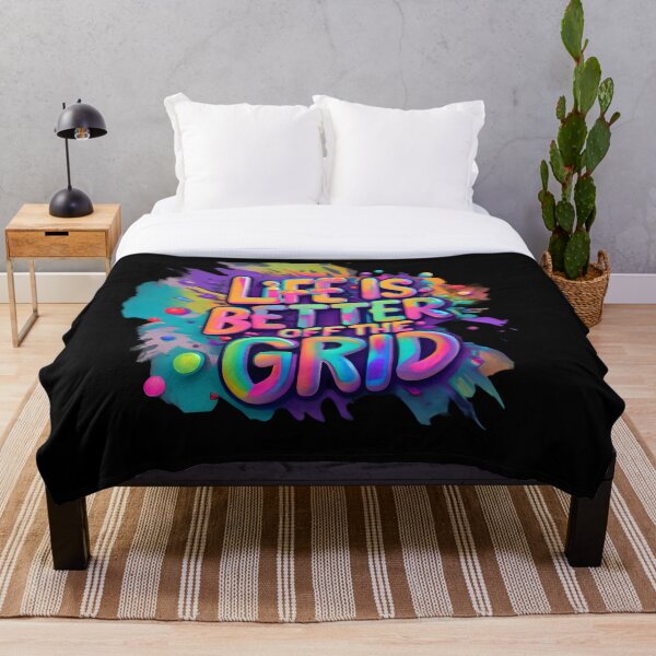 Item preview, Life Is Better Off The Grid, Colorful Design designed and sold by RiffRaffGraffix.