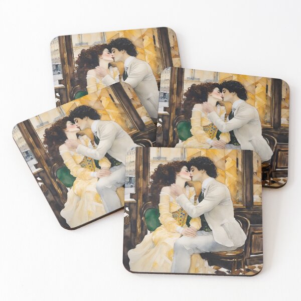 Item preview, Kissed by Paris: A Café Reimagining of The Kiss…Art By Carraann designed and sold by CARRAANN.
