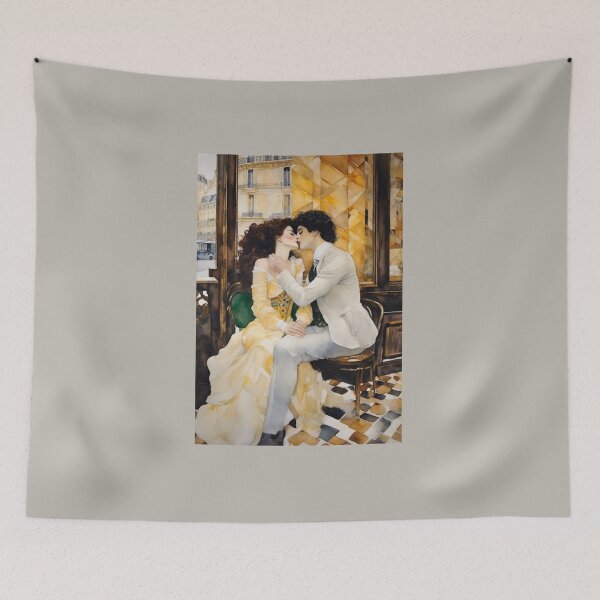 Item preview, Kissed by Paris: A Café Reimagining of The Kiss…Art By Carraann designed and sold by CARRAANN.