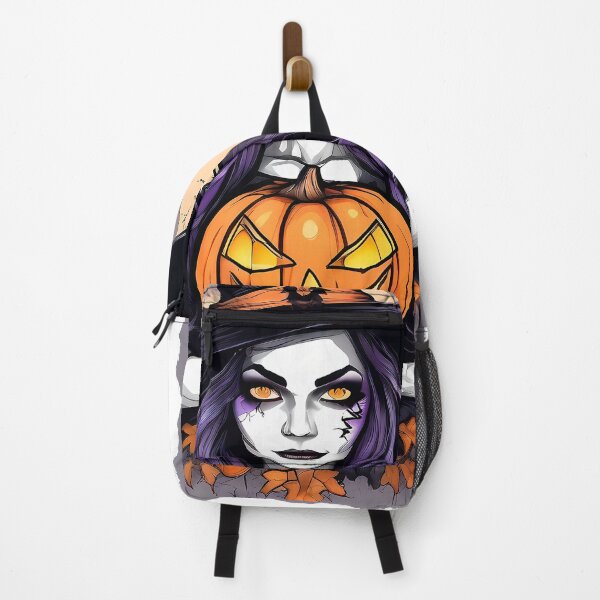 Artikelvorschau, Halloween-Hexe mit Kürbis - T-Shirt entworfen und verkauft von PrintyArts.