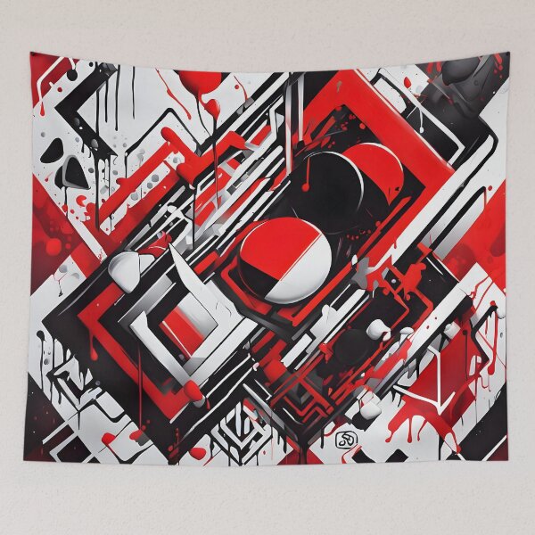 Item preview, Red, Black, and White Graffiti designed and sold by D-Dreamweaver.