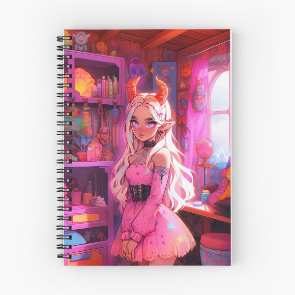 Item preview, Cute Demon Anime Girl in her Bedroom designed and sold by bubblegoth.