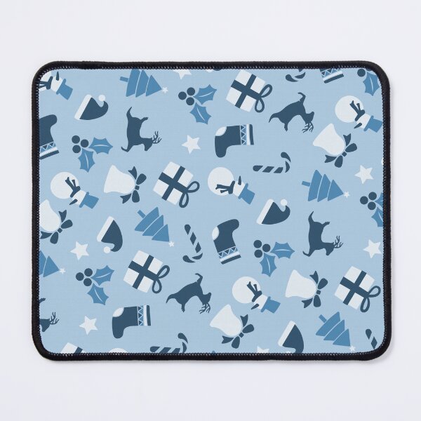 Item preview, Blue Snow Man, Blue Christmas Trees, Reindeer, Candy Canes, Christmas Time, Winter Holiday, Seasonal, Mistle Toe designed and sold by BirdsnStuff.
