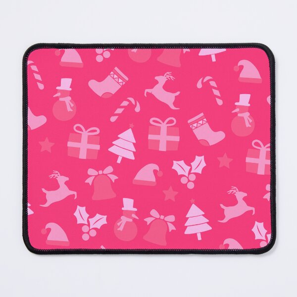 Item preview, Hot Pink Christmas Pattern, Reindeer, Candy Canes, Christmas Trees, Mistle Toe, Winter Boots, Christmas Holiday, Seasonal, Winter Holiday  designed and sold by BirdsnStuff.