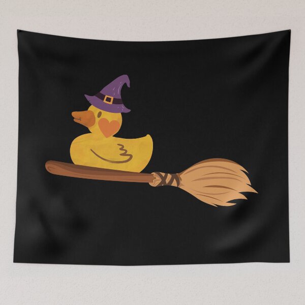 Item preview, Witch Rubber Ducky on Broomstick designed and sold by DavidsDucks.