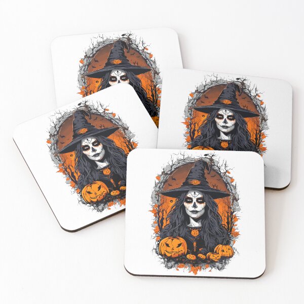 Artikelvorschau, Halloween-Hexe mit Kürbis - T-Shirt entworfen und verkauft von PrintyArts.