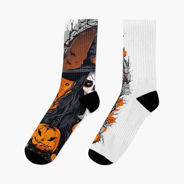 Artikelvorschau, Halloween-Hexe mit Kürbis - T-Shirt entworfen und verkauft von PrintyArts.