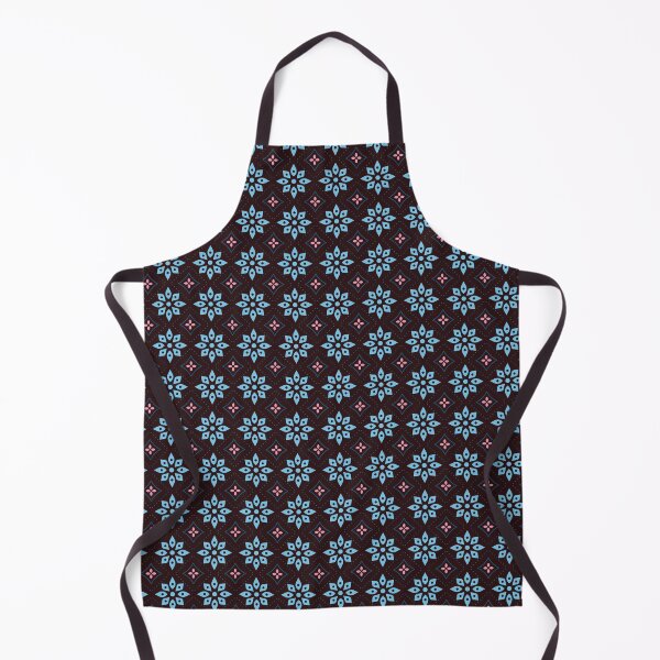 Artikelvorschau, Blaue Blumen, Blumen, botanische Formen, botanische Muster, sich wiederholende blaue, rosa Muster entworfen und verkauft von BirdsnStuff.