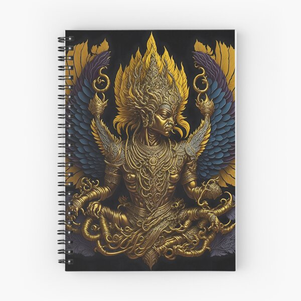Item preview, "Harmonious Fusion: A 2D Garuda Statue Logo Soaring Against a Striking Black Backdrop" designed and sold by Best-Art-32.