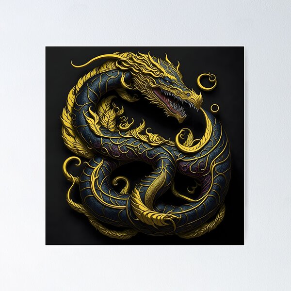Item preview, "Serpentine Elegance: Sorting Artistry in the 2D Logo of a Black Background Serpent Statue" designed and sold by Best-Art-32.
