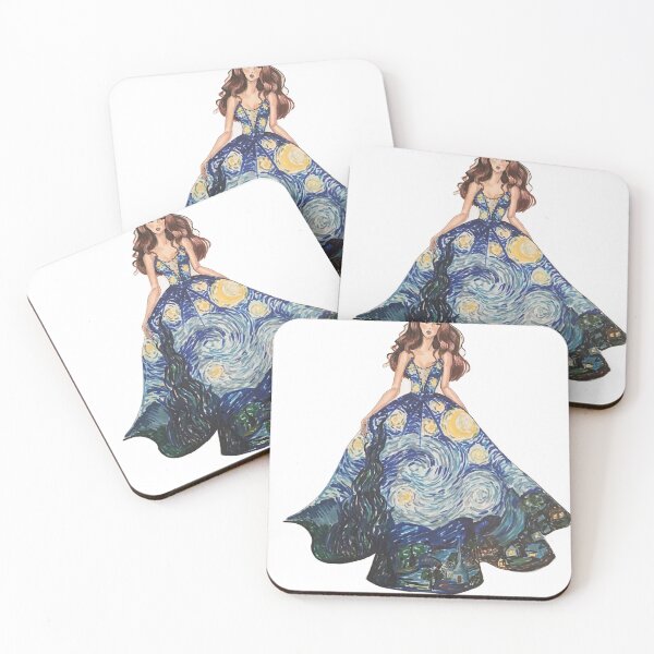 Item preview, Starry night Van Gogh fashion gown designed and sold by DashwoodStyle.