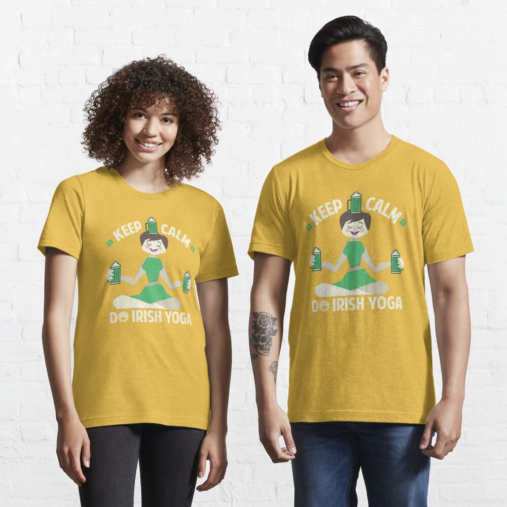 St. Patrick's Day Irish Yoga T-shirts, Funny sarcastic beer shirt  Essential T-Shirt for Sale by Alka Kumari