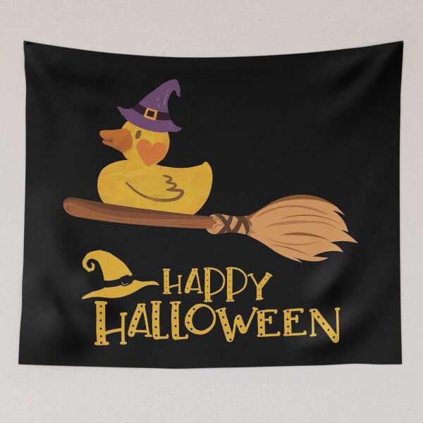 Item preview, Witch Rubber Ducky on Broomstick - Happy Halloween designed and sold by DavidsDucks.